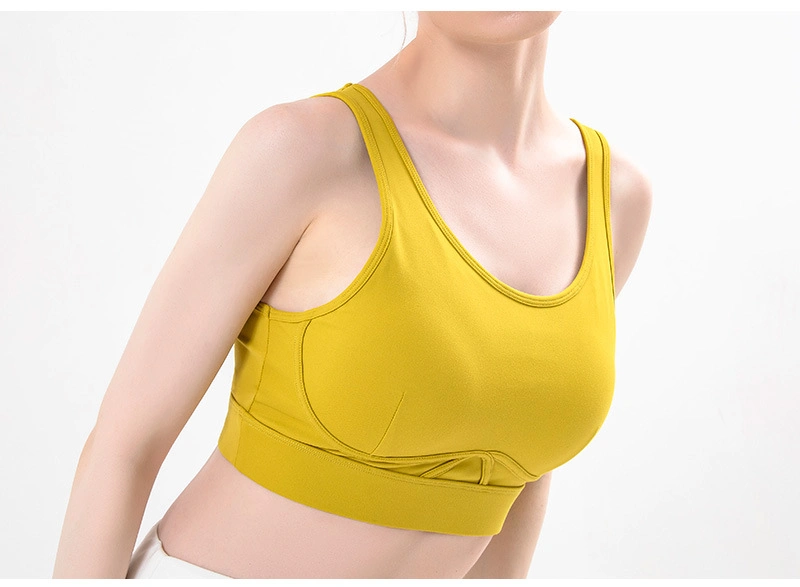 2022 New Arrival Yoga Sports Bra Gathers Shock Absorbing Straps Running Fitness Underwear Vest Sports Bras for Women Fitness