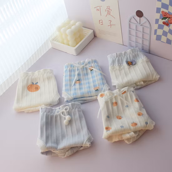 S-Shaper Ladies Menstrual Period Underwear MID Waist Cotton Lace Leak-Proof Postpartum Briefs