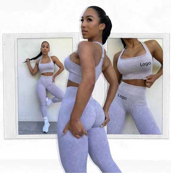 Xsunwing Atacado Fatos de Treino Personalizados Feminino Roupas de Outono Crop Top Sem Mangas Conjunto de Calças de Duas Peças Yoga Sports Wear Conjuntos de Yoga Sexy